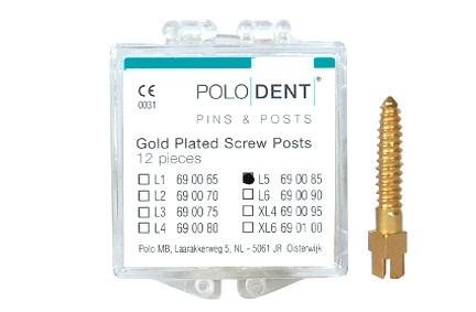 Guld rodskrue L-5 12x1.65 mm 12 stk*