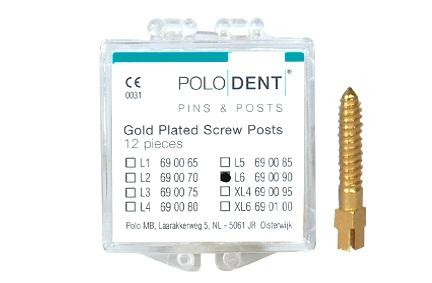 Guld rodskrue L-6 12x1.80 mm 12 stk*