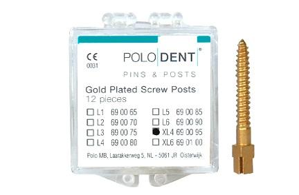 Guld rodskrue XL-4 14x1.50 mm 12 stk*