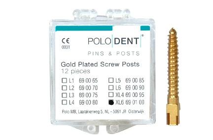 Guld rodskrue XL-6 14x1.80 mm 12 stk*