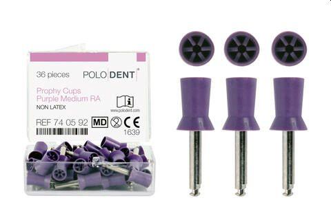 Gummikop RA med lameller latexfri 36 stk lilla medium