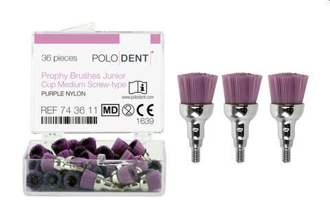 Polerbørste junior med skrue 36 stk lilla medium*