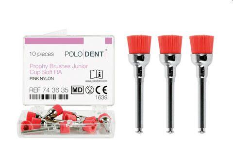 Polerbørste junior RA 10 stk pink blød*