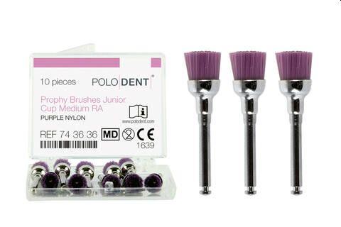 Polerbørste junior RA 10 stk lilla medium*