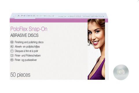 PoloFlex Snap-on Ø 10 mm x-fin hvid 50 stk*