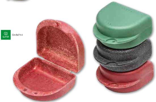 Ortho-box 8x7x4 cm 10 stk Glitter-grøn*