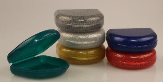 Æske til skinner perf.7.4x6.4x2.8 cm 10 stk Glitter-grø*