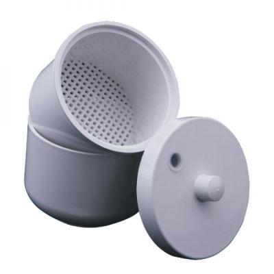 Steribox borskål m/låg og si plast hvid*