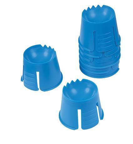 Dappenbæger med takker blå 200 stk