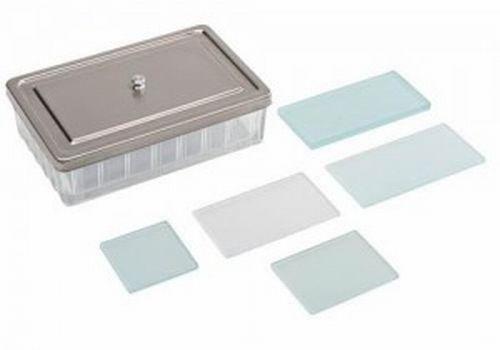 Glasplade til udrøring 7x7x0.5 cm