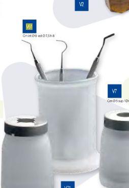 Glasscylinder til opbevaring af instrumenter 9x7.5 cm*