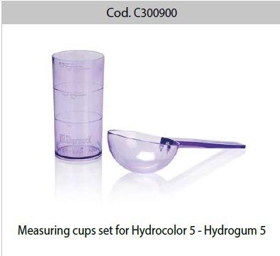 Måleske og bæger til Hydrogum5/Hydrocolor5
