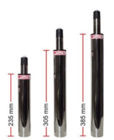 Gascylinder krom kort 46 - 59 cm*