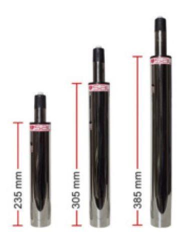 Gascylinder krom medium 56 - 74 cm*