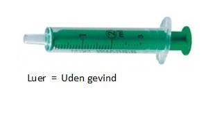 Injekt luer sprøjte 100 stk 2 ml