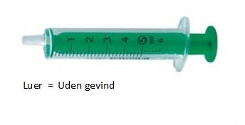 Injekt luer sprøjte 100 stk 5 ml