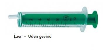 Injekt luer sprøjte 100 stk 10 ml