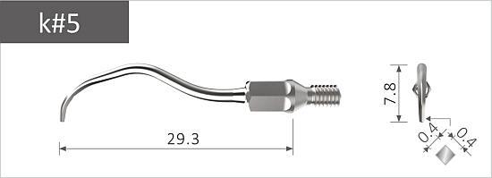 Xpedent spids K nr. 5 uden torque nøgle (SONICflex 2003L)