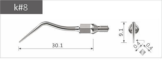 Xpedent spets K nr. 8 utan torque nyckel (SONICflex 2003L)