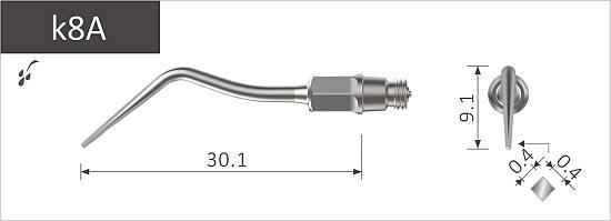 Xpedent spids K nr. 8A uden torque nøgle (SONICflex 2008L)*