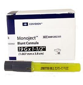 Monoject skyllekanyle stump 19G lige 1.1 x 38 mm 25 stk