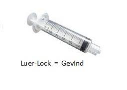 Luer-Lock sprøjte steril 100 stk 5 ml