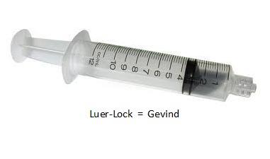Luer-Lock sprøjte steril 100 stk 10 ml