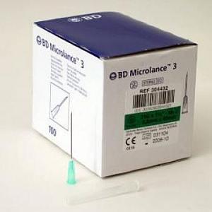 Microlance kanyle 21Gx1 0.8x25 grøn 100 stk*