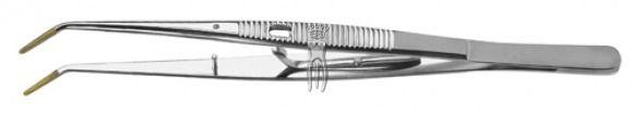 Pincet med diamantspidser m/lås fin 1/2D*