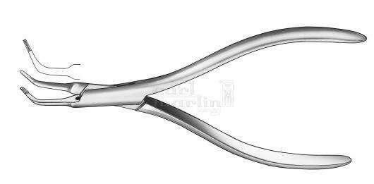 Rodkanals tang nr. 1206 med buede kæber*