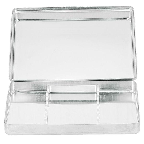 Komplet kassette rustfri stål 18x14 cm m/indlæg t/8 instr *