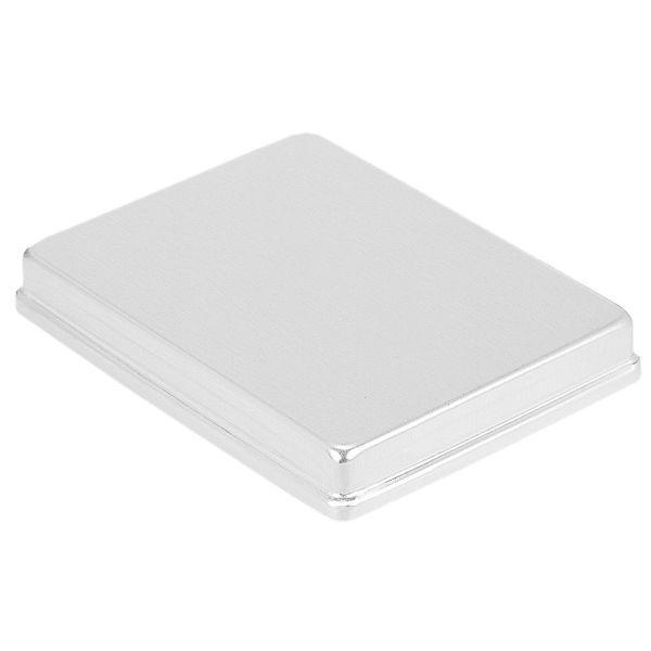 Midi kassette låg alum. glat 18x14 cm grå*