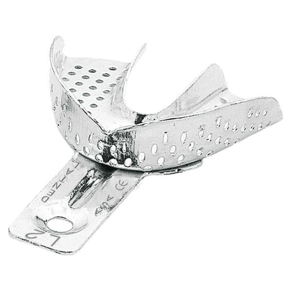 Aftryksske i aluminium perforeret u/kant XS, L2*