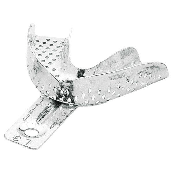 Aftryksske i aluminium perforeret u/kant S, L3*