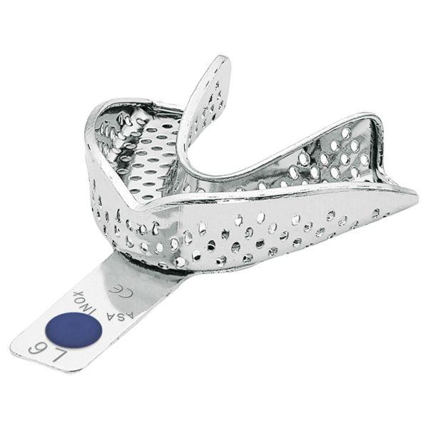 Aftryksske i rustfrit stål perforeret lilla/XL L6*