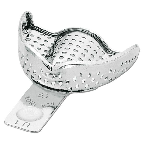 Aftryksske i rustfrit stål perforeret hvid/XXS U1*