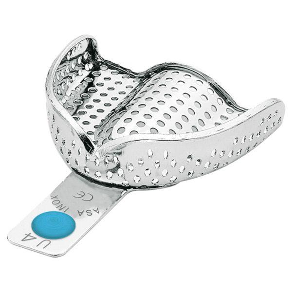 Aftryksske i rustfrit stål perforeret blå/M U4