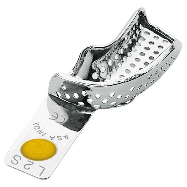 Aftryksske i rustfrit stål perf. partiel gul/XS L2S*