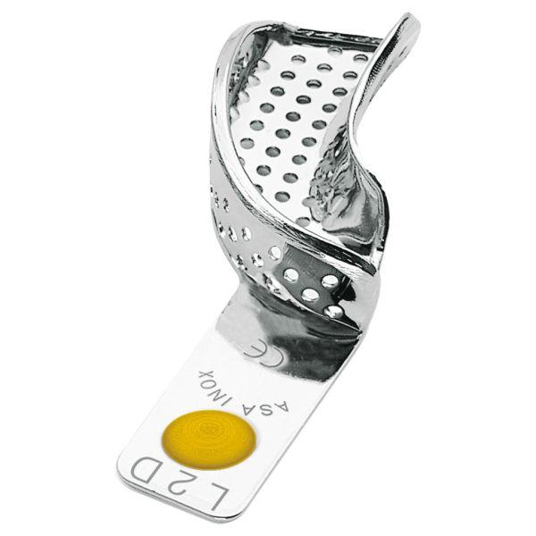 Aftryksske i rustfrit stål perf. partiel gul/XS L2D*