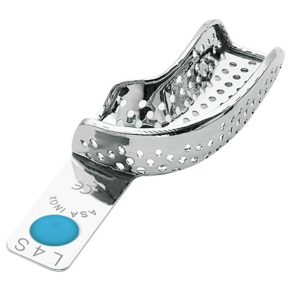 Aftryksske i rustfrit stål perf. partiel blå/M L4S*