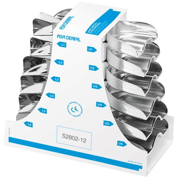 Aftryksskeer i rustfrit stål uperforeret 2802 sæt 12stk*