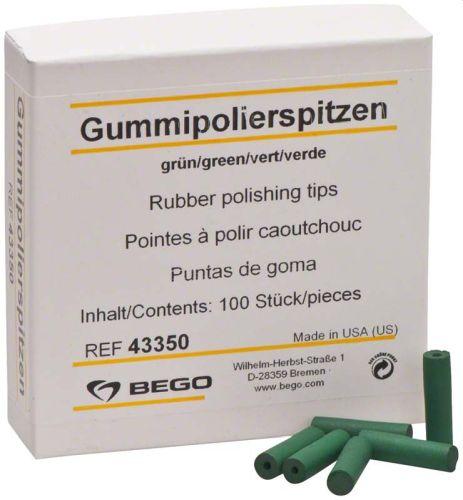 Gummi polercylinder 100 stk grøn*