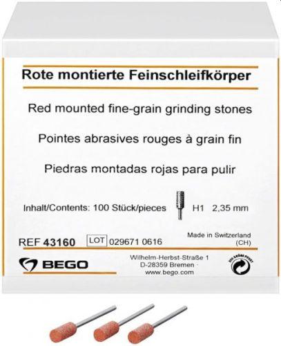 Slibesten monteret rød 100 stk 2.35 mm (H1)*