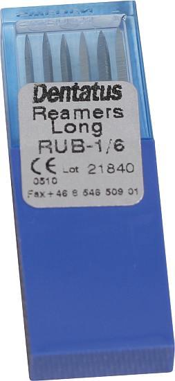 Rodbor lange 33mm 6 stk assorteret 1-6*