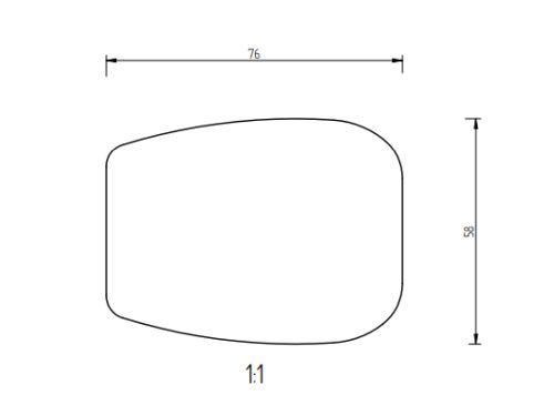 Fotospejl FS nr. 1 occlusal lille Rhodium dobbelt sidet
