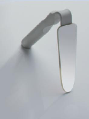 Fotospejl FS nr. 3 Rhodium enkelt sidet m/V-håndtag*