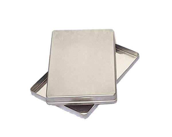 Standard kassette låg i aluminium glat 18x28 cm grå*