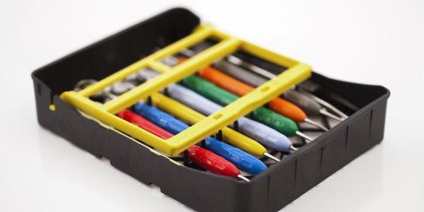 PractiPal Bakke Instrumentklemme 1 + 1 sort/gul*