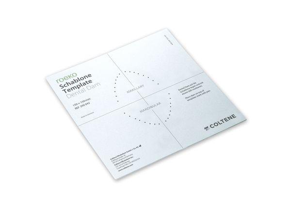 Skabelon til at markere huller i kofferdam hård plast