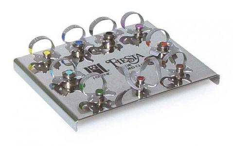 Fiesta Color Kofferdamklammersæt 9 stk assorteret m vinger*